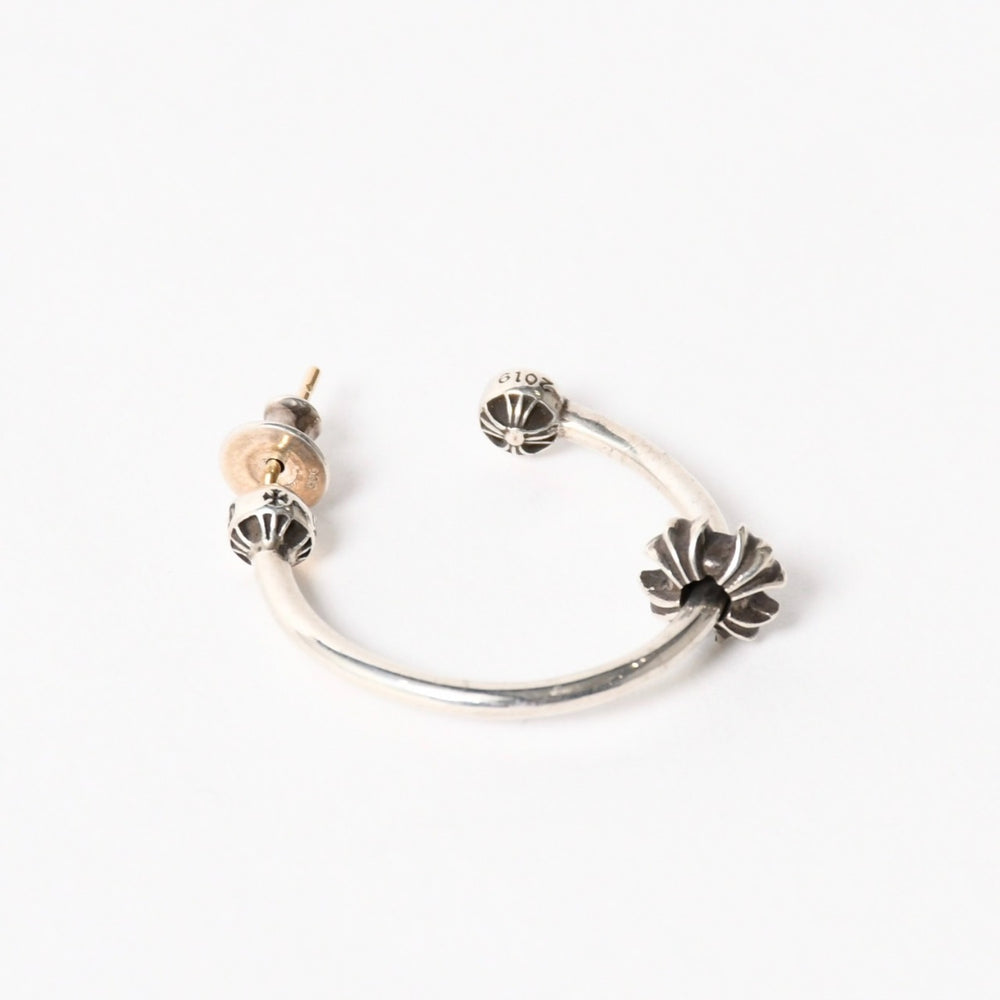 Very Good Condition CHROME HEARTS SPINNER HOOP MINI CH Spinner Hoop Mini Earrings Silver 925 3.6g Used 4a005580