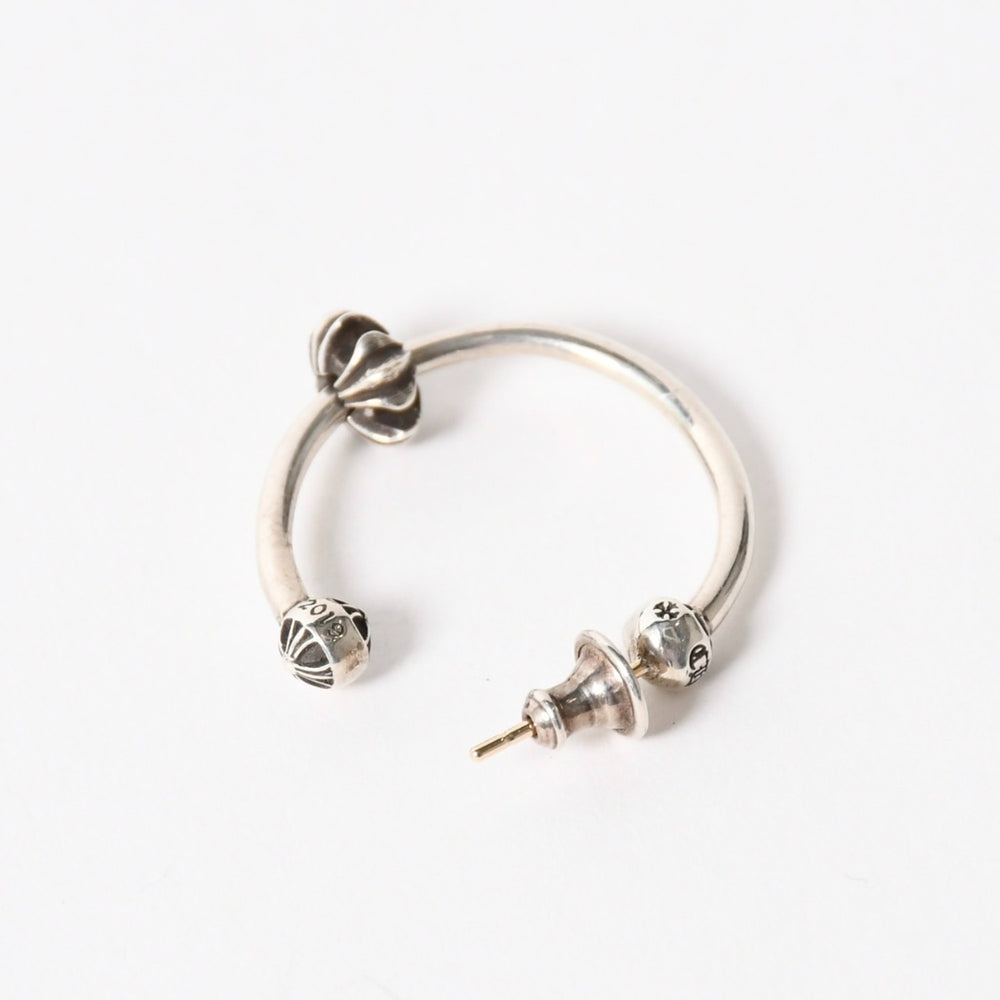 Very Good Condition CHROME HEARTS SPINNER HOOP MINI CH Spinner Hoop Mini Earrings Silver 925 3.6g Used 4a005580