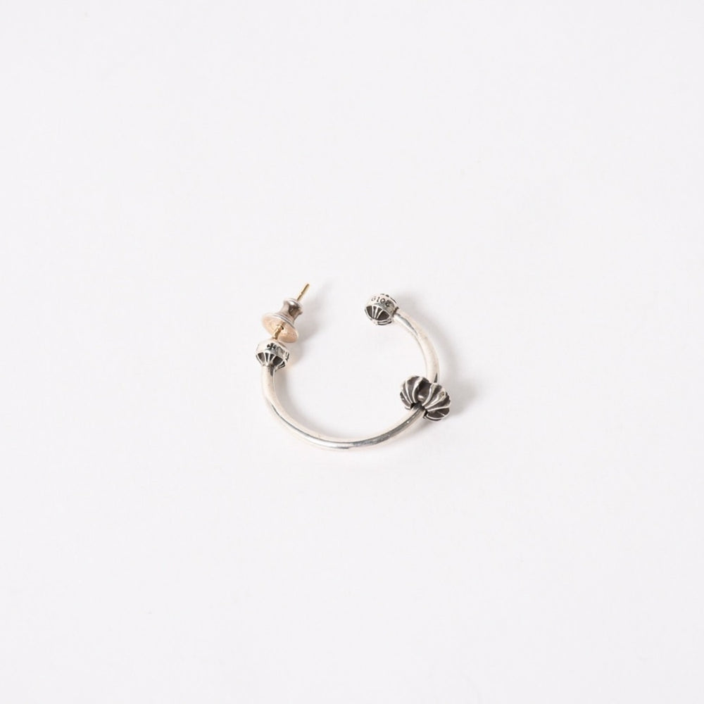 Very Good Condition CHROME HEARTS SPINNER HOOP MINI CH Spinner Hoop Mini Earrings Silver 925 3.6g Used 4a005580