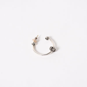 極美品 CHROME HEARTS クロムハーツ SPINNER HOOP MINI CH スピナー フープミニ ピアス シルバー925 3.6g 中古 4a005580