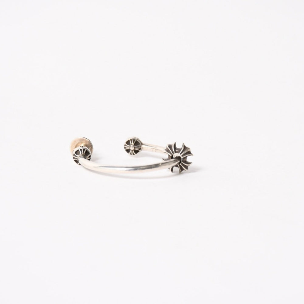 Very Good Condition CHROME HEARTS SPINNER HOOP MINI CH Spinner Hoop Mini Earrings Silver 925 3.6g Used 4a005580