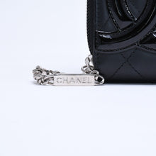 将图片加载到图库查看器，新品同様 CHANEL シャネル カンボンライン ラウンドジップ ウォレット 長財布 A50078 19番台 カーフスキン ブラック シルバー金具 中古 4a005664
