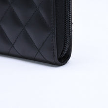 将图片加载到图库查看器，新品同様 CHANEL シャネル カンボンライン ラウンドジップ ウォレット 長財布 A50078 19番台 カーフスキン ブラック シルバー金具 中古 4a005664