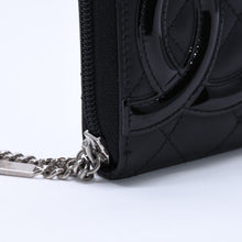 将图片加载到图库查看器，新品同様 CHANEL シャネル カンボンライン ラウンドジップ ウォレット 長財布 A50078 19番台 カーフスキン ブラック シルバー金具 中古 4a005664