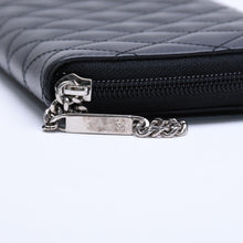 将图片加载到图库查看器，新品同様 CHANEL シャネル カンボンライン ラウンドジップ ウォレット 長財布 A50078 19番台 カーフスキン ブラック シルバー金具 中古 4a005664