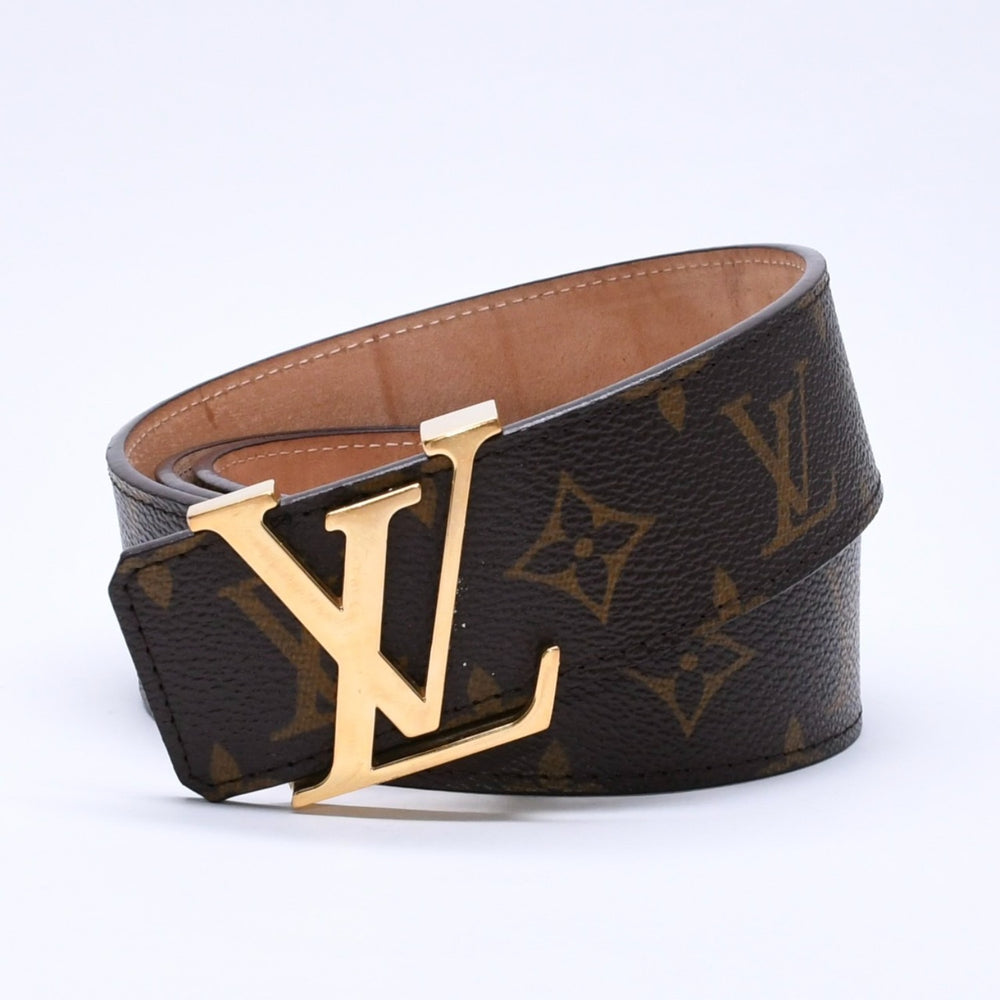 LOUIS VUITTON ルイヴィトン サンクチュール ベルト LVイニシャル モノグラム 38/95 M9608 ゴールド金具 美品 中古 4a005457