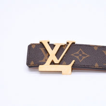 将图片加载到图库查看器，LOUIS VUITTON ルイヴィトン サンクチュール ベルト LVイニシャル モノグラム 38/95 M9608 ゴールド金具 美品 中古 4a005457