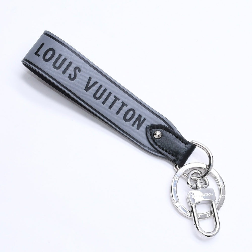 極美品 LOUIS VUITTON ルイヴィトン ドラゴンヌ キャピタルLV キーホルダー モノグラム エクリプスキャンバス M00337 グレー 中古 4a005621