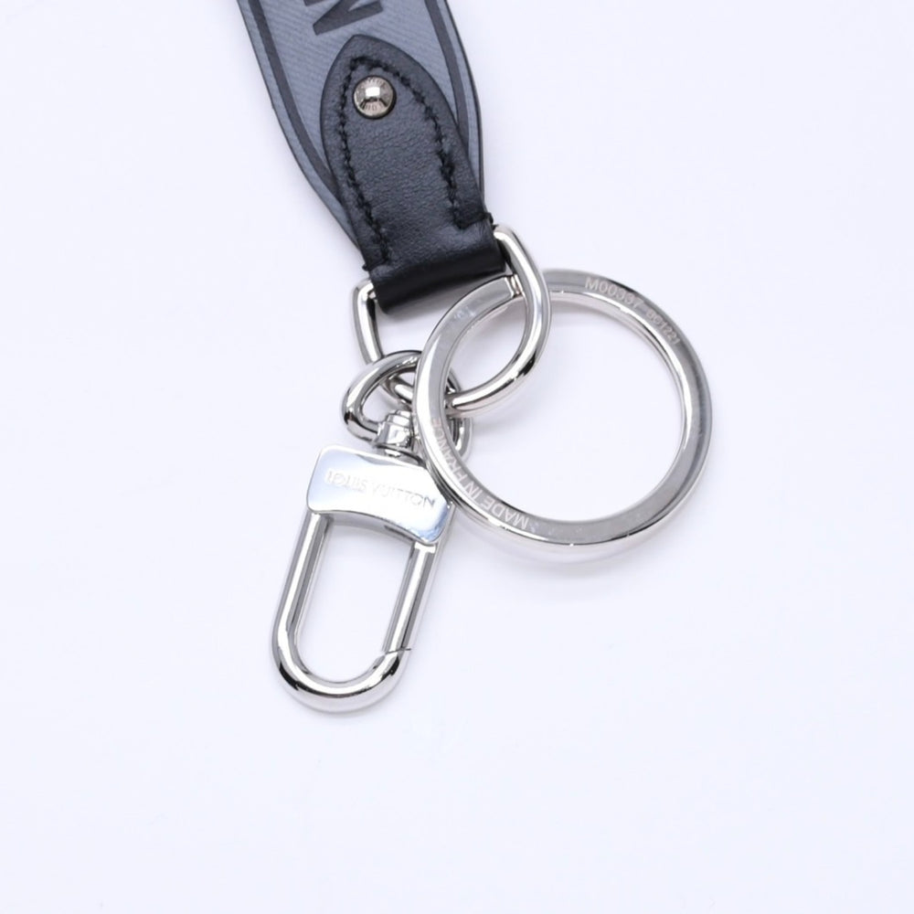 Very Good Condition LOUIS VUITTON Dragonne Capital LV Keychain Monogram Eclipse Canvas M00337 Gray Used 4a005621