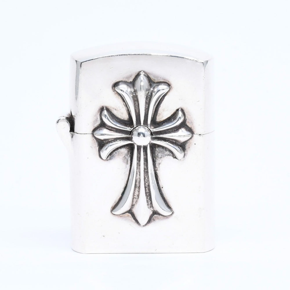 CHROME HEARTS クロムハーツ ZIPPO LIGHTERZ V1 V1 スモールCHクロス ジッポライター 重量約142.87g スターリングシルバー 美品 中古 4a005773