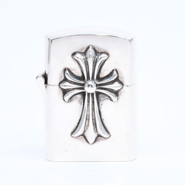 CHROME HEARTS クロムハーツ ZIPPO LIGHTERZ V1 V1 スモールCHクロス ジッポライター 重量約142.87g スターリングシルバー 美品 中古 4a005773