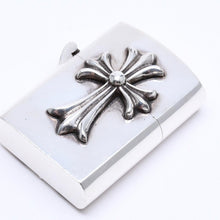 将图片加载到图库查看器，CHROME HEARTS クロムハーツ ZIPPO LIGHTERZ V1 V1 スモールCHクロス ジッポライター 重量約142.87g スターリングシルバー 美品 中古 4a005773