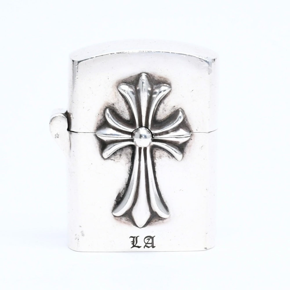 CHROME HEARTS クロムハーツ ZIPPO LIGHTERZ V4 V4 スモールCHクロス ジッポライター LA限定 重量約137.75g シルバー 美品 中古 4a005772