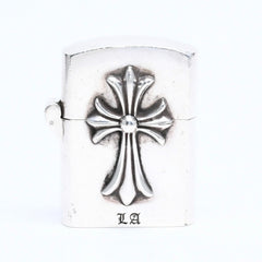 CHROME HEARTS クロムハーツ ZIPPO LIGHTERZ V4 V4 スモールCHクロス ジッポライター LA限定 重量約137.75g シルバー 美品 中古 4a005772
