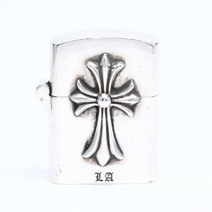 CHROME HEARTS クロムハーツ ZIPPO LIGHTERZ V4 V4 スモールCHクロス ジッポライター LA限定 重量約137.75g シルバー 美品 中古 4a005772