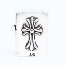 将图片加载到图库查看器，CHROME HEARTS クロムハーツ ZIPPO LIGHTERZ V4 V4 スモールCHクロス ジッポライター LA限定 重量約137.75g シルバー 美品 中古 4a005772
