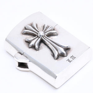 CHROME HEARTS クロムハーツ ZIPPO LIGHTERZ V4 V4 スモールCHクロス ジッポライター LA限定 重量約137.75g シルバー 美品 中古 4a005772