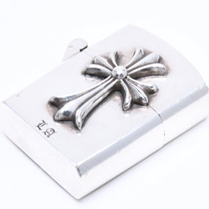 CHROME HEARTS クロムハーツ ZIPPO LIGHTERZ V4 V4 スモールCHクロス ジッポライター LA限定 重量約137.75g シルバー 美品 中古 4a005772