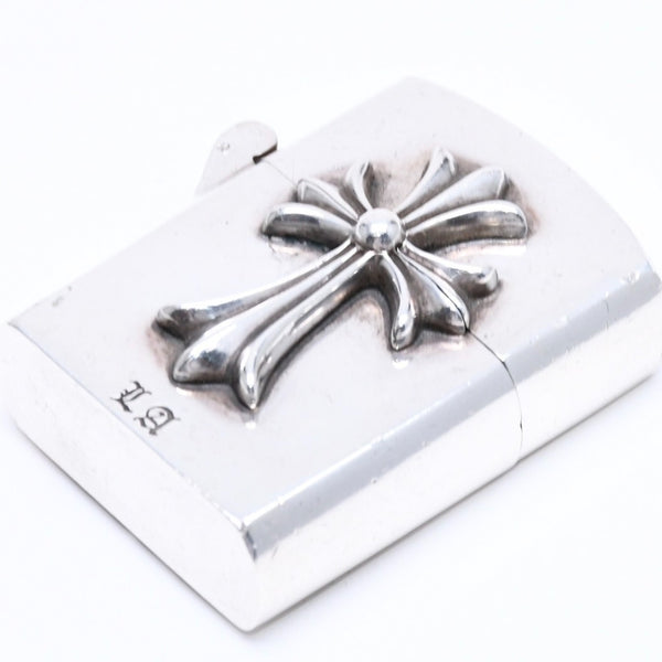 CHROME HEARTS クロムハーツ ZIPPO LIGHTERZ V4 V4 スモールCHクロス ジッポライター LA限定 重量約137.75g シルバー 美品 中古 4a005772