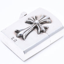 将图片加载到图库查看器，CHROME HEARTS クロムハーツ ZIPPO LIGHTERZ V4 V4 スモールCHクロス ジッポライター LA限定 重量約137.75g シルバー 美品 中古 4a005772