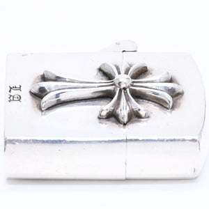 CHROME HEARTS クロムハーツ ZIPPO LIGHTERZ V4 V4 スモールCHクロス ジッポライター LA限定 重量約137.75g シルバー 美品 中古 4a005772