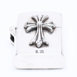 CHROME HEARTS クロムハーツ ZIPPO LIGHTERZ V4 V4 スモールCHクロス ジッポライター LA限定 重量約137.75g シルバー 美品 中古 4a005772