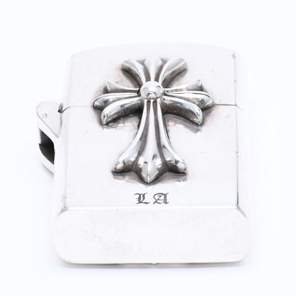 CHROME HEARTS クロムハーツ ZIPPO LIGHTERZ V4 V4 スモールCHクロス ジッポライター LA限定 重量約137.75g シルバー 美品 中古 4a005772