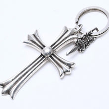将图片加载到图库查看器，CHROME HEARTS クロムハーツ CH CRS LG &amp; No5 DGGR ラージクロス #5ダガー キーリング 重量約53.95g 美品 中古 4a005767