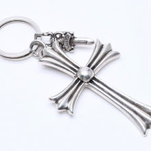 将图片加载到图库查看器，CHROME HEARTS クロムハーツ CH CRS LG &amp; No5 DGGR ラージクロス #5ダガー キーリング 重量約53.95g 美品 中古 4a005767