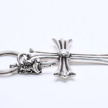 将图片加载到图库查看器，CHROME HEARTS クロムハーツ CH CRS LG &amp; No5 DGGR ラージクロス #5ダガー キーリング 重量約53.95g 美品 中古 4a005767