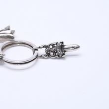 将图片加载到图库查看器，CHROME HEARTS クロムハーツ CH CRS LG &amp; No5 DGGR ラージクロス #5ダガー キーリング 重量約53.95g 美品 中古 4a005767