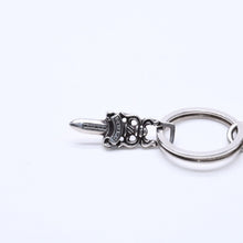 将图片加载到图库查看器，CHROME HEARTS クロムハーツ CH CRS LG &amp; No5 DGGR ラージクロス #5ダガー キーリング 重量約53.95g 美品 中古 4a005767