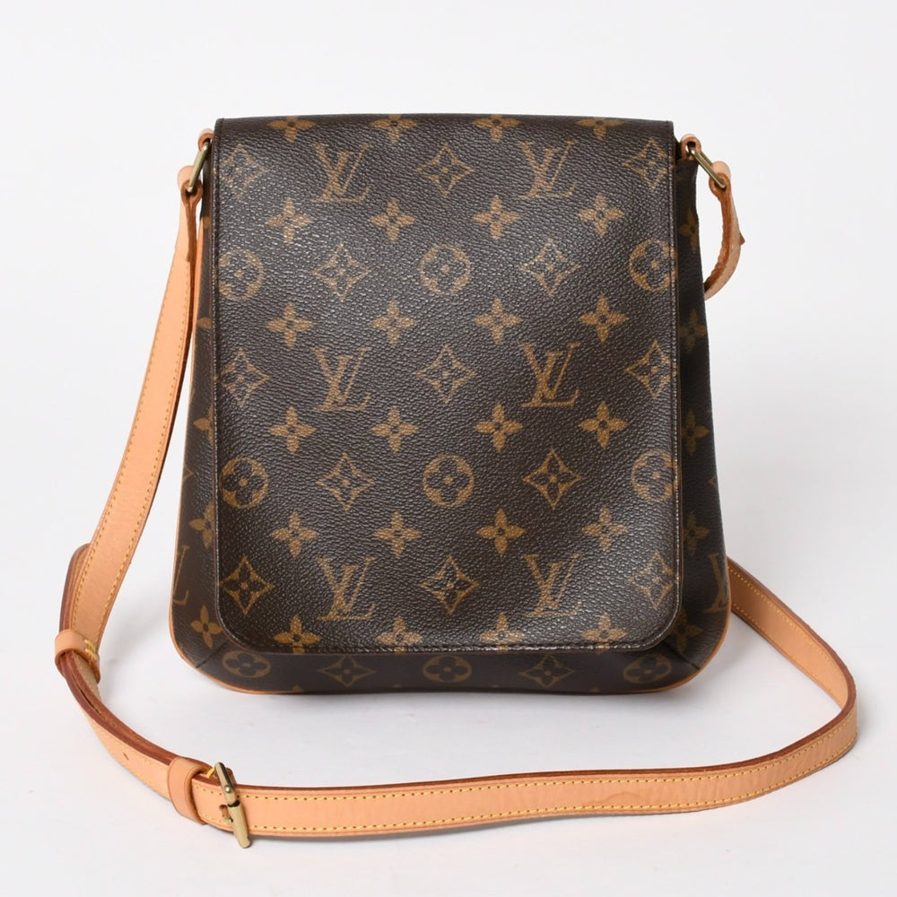 LOUIS VUITTON ルイヴィトン モノグラム ミュゼットサルサ ショルダーバッグ M51387 ブラウン PVC ヌメ革 美品 中古 4a005623