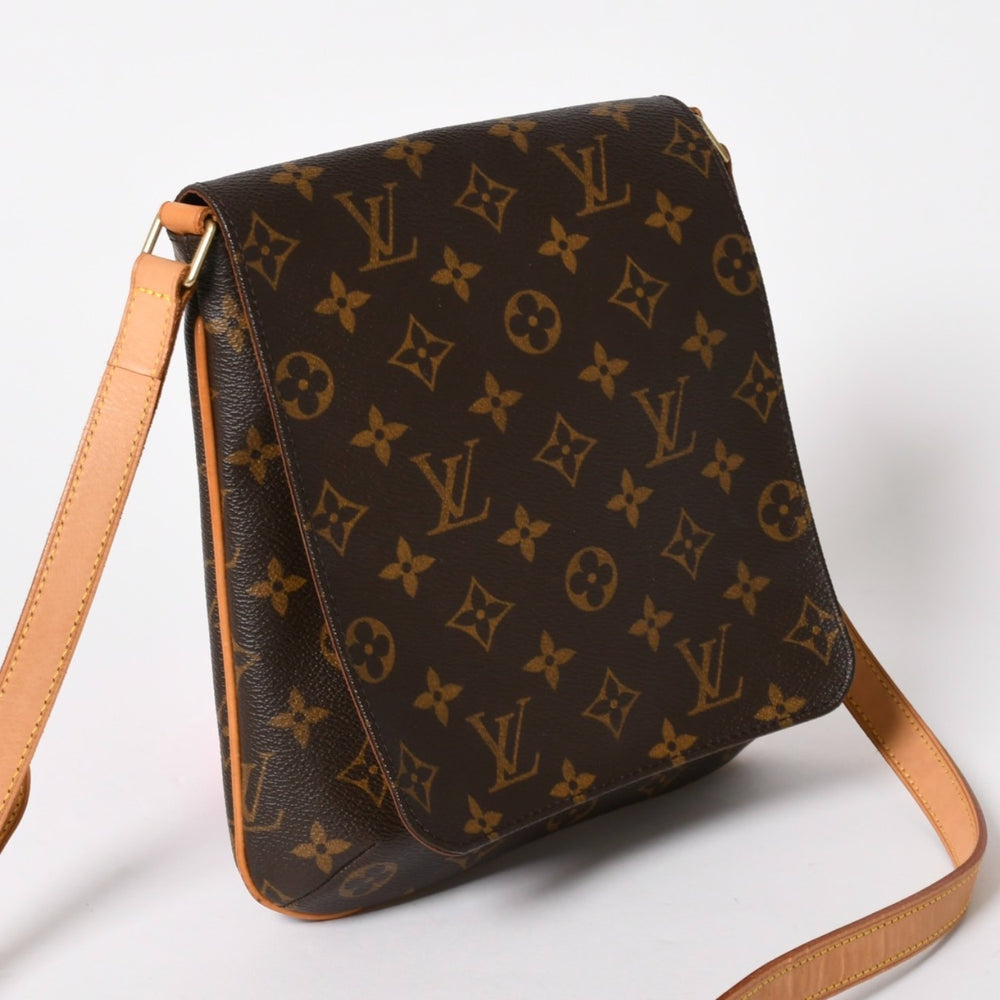 LOUIS VUITTON ルイヴィトン モノグラム ミュゼットサルサ ショルダーバッグ M51387 ブラウン PVC ヌメ革 美品 中古 4a005623