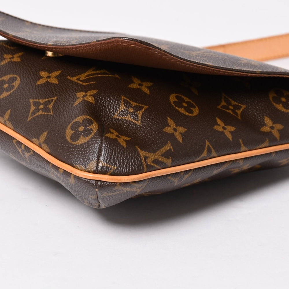 LOUIS VUITTON ルイヴィトン モノグラム ミュゼットサルサ ショルダーバッグ M51387 ブラウン PVC ヌメ革 美品 中古 4a005623