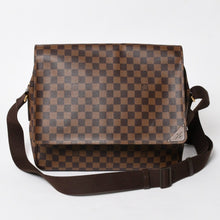 将图片加载到图库查看器，極美品 LOUIS VUITTON ルイヴィトン シェルトンMM N41149 ダミエグラフィット ショルダーバッグ PVC レザー ブラウン ゴールド金具 中古 4a005627