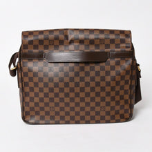 将图片加载到图库查看器，極美品 LOUIS VUITTON ルイヴィトン シェルトンMM N41149 ダミエグラフィット ショルダーバッグ PVC レザー ブラウン ゴールド金具 中古 4a005627