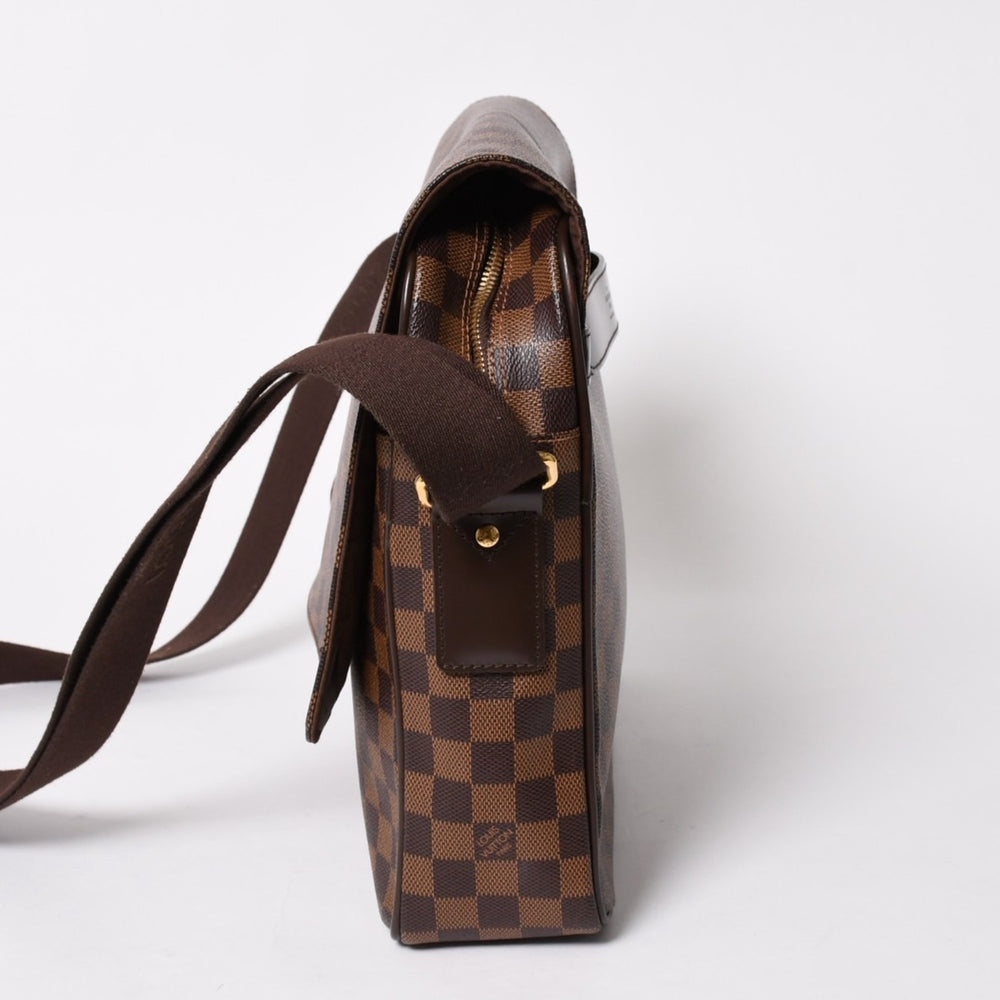 極美品 LOUIS VUITTON ルイヴィトン シェルトンMM N41149 ダミエグラフィット ショルダーバッグ PVC レザー ブラウン ゴールド金具 中古 4a005627