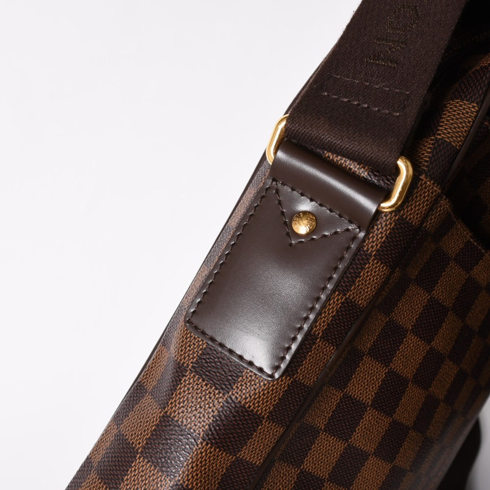 極美品 LOUIS VUITTON ルイヴィトン シェルトンMM N41149 ダミエグラフィット ショルダーバッグ PVC レザー ブラウン ゴールド金具 中古 4a005627