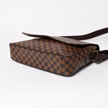 将图片加载到图库查看器，極美品 LOUIS VUITTON ルイヴィトン シェルトンMM N41149 ダミエグラフィット ショルダーバッグ PVC レザー ブラウン ゴールド金具 中古 4a005627