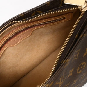 Very Good Condition LOUIS VUITTON Looping MM One Shoulder Bag M51146 Monogram PVC Leather Brown Gold Hardware Used 4a005659