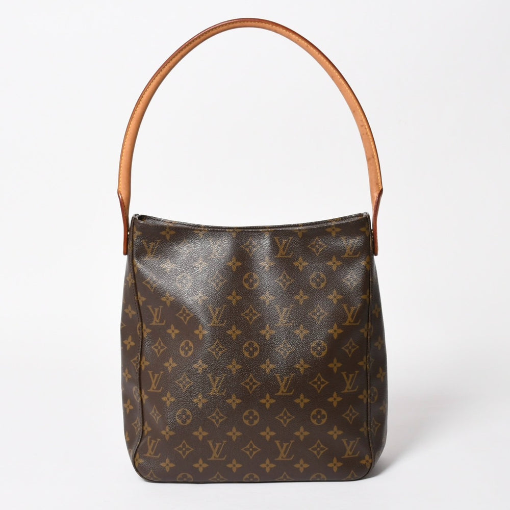 LOUIS VUITTON ルイヴィトン ルーピングGM ワンショルダーバッグ M51145 モノグラム PVC レザー ブラウン ゴールド金具 美品 中古 4a005672