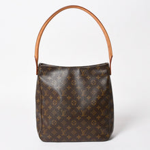 画像をギャラリービューアに読み込む, LOUIS VUITTON ルイヴィトン ルーピングGM ワンショルダーバッグ M51145 モノグラム PVC レザー ブラウン ゴールド金具 美品 中古 4a005672