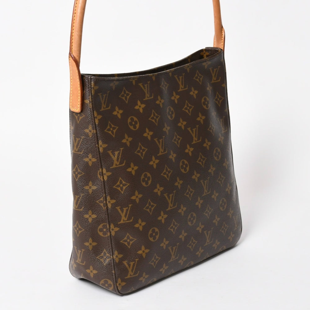 LOUIS VUITTON ルイヴィトン ルーピングGM ワンショルダーバッグ M51145 モノグラム PVC レザー ブラウン ゴールド金具 美品 中古 4a005672