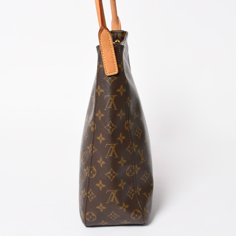 LOUIS VUITTON ルイヴィトン ルーピングGM ワンショルダーバッグ M51145 モノグラム PVC レザー ブラウン ゴールド金具 美品 中古 4a005672