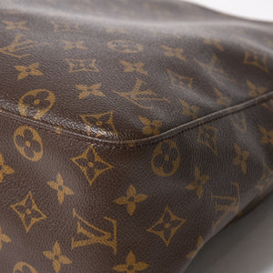 LOUIS VUITTON ルイヴィトン ルーピングGM ワンショルダーバッグ M51145 モノグラム PVC レザー ブラウン ゴールド金具 美品 中古 4a005672