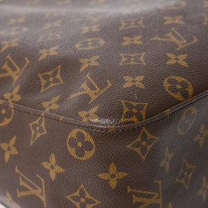 LOUIS VUITTON ルイヴィトン ルーピングGM ワンショルダーバッグ M51145 モノグラム PVC レザー ブラウン ゴールド金具 美品 中古 4a005672