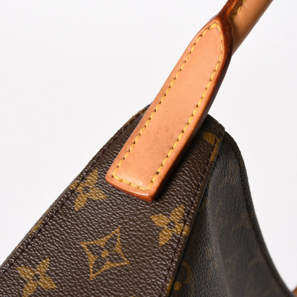 Very Good Condition LOUIS VUITTON Looping MM One Shoulder Bag M51146 Monogram PVC Leather Brown Gold Hardware Used 4a005659
