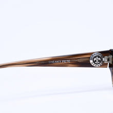 将图片加载到图库查看器，極美品 CHROME HEARTS クロムハーツ SNEAKY PETE スニーキー ピート 伊達メガネ BSフレア CHプラス装飾 クリアブラウン 中古 4a005734
