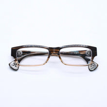 将图片加载到图库查看器，極美品 CHROME HEARTS クロムハーツ SNEAKY PETE スニーキー ピート 伊達メガネ BSフレア CHプラス装飾 クリアブラウン 中古 4a005734